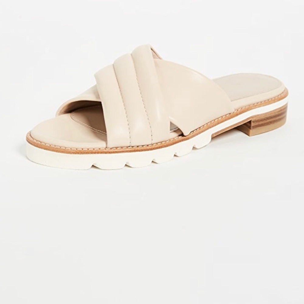 Stuart Weitzman Pufftop Slides, Bone - image 2